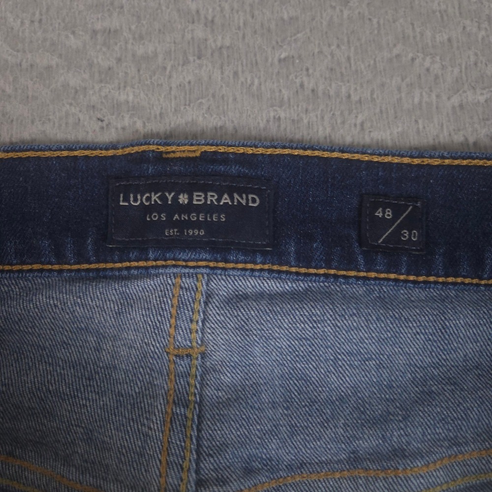 Lucky Brand Jeans Mens 48x28 Blue 181 Relaxed Straight Leg Stretch Denim Pants - Picture 7 of 15